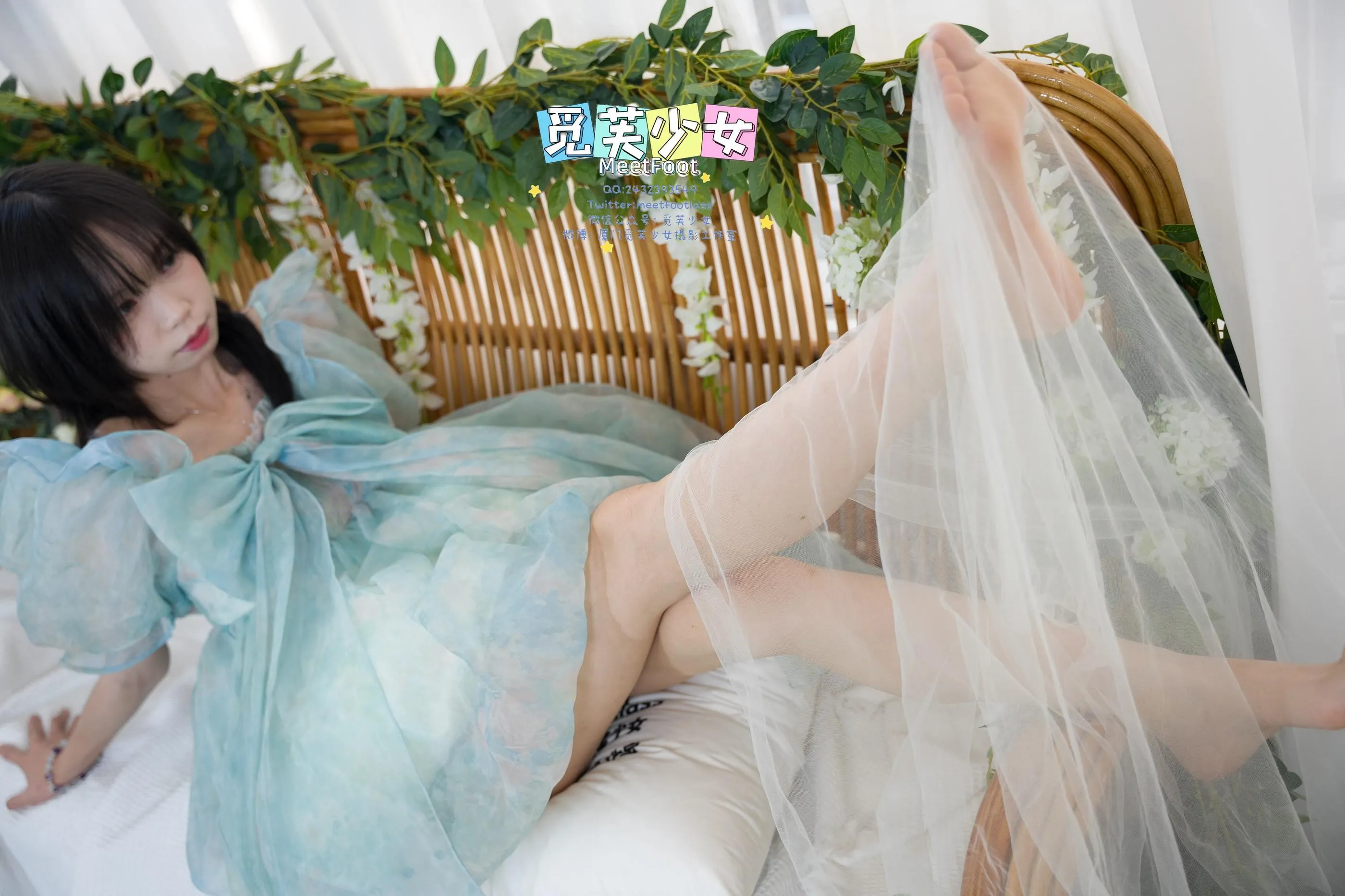 觅芙少女 NO.033 小婉-一袭蓝色纱裙构筑今晚浪漫的梦境-PIC [249P]插图6